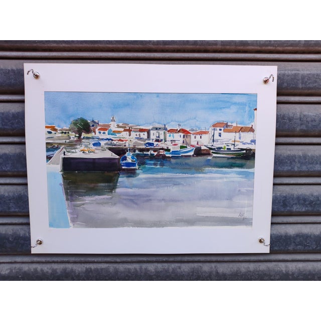 Michel Roubille, L'Île d'Yeu, 1982, Watercolor For Sale - Image 6 of 6
