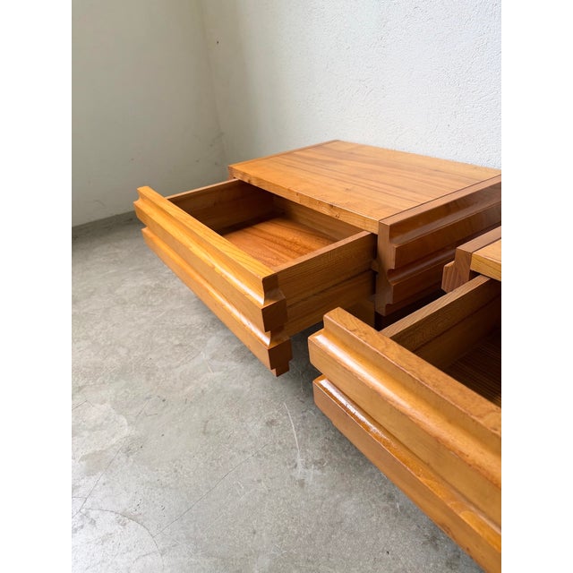 Elm Bedside Tables from Maison Regain, 1970s, Set of 2 For Sale - Image 15 of 18