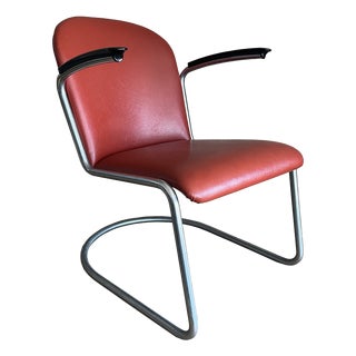 Gispen 413 Red Skai Chair by Willem Hendrik Gispen for Gispen For Sale