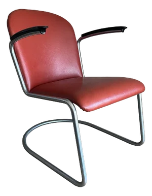 Gispen 413 Red Skai Chair by Willem Hendrik Gispen for Gispen
