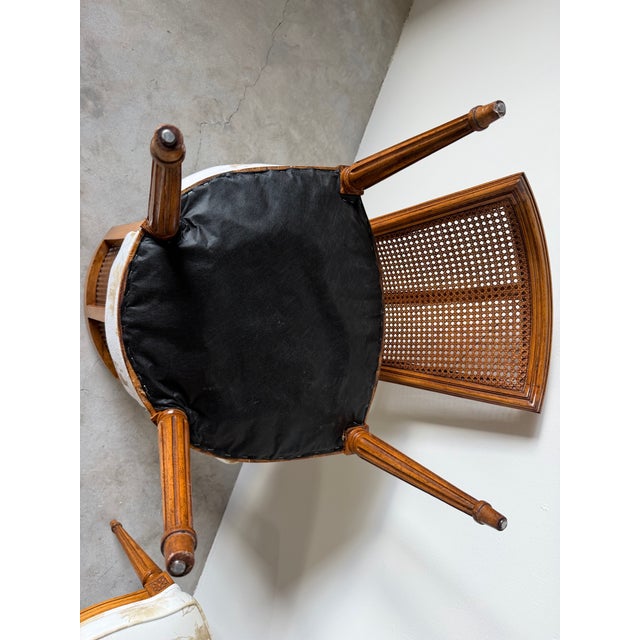 Vintage French Louis XVI Style Cane Back Dining Chairs – Set of 4 For Sale - Image 12 of 12