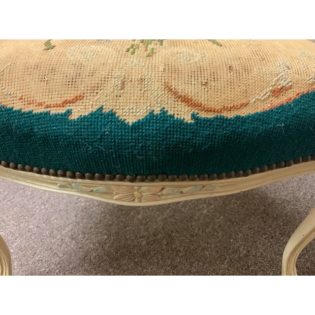 20th Century Needlepoint French Style Armchair For Sale - Image 10 of 17