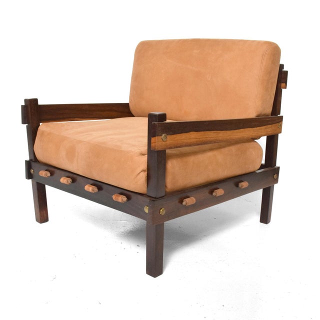 Sergio Rodrigues Brazilian Rosewood Armchairs Mid Century Modern Set Of 2 Chairish