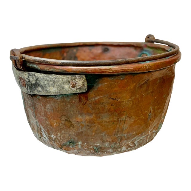 Antique French Copper Pot For Sale