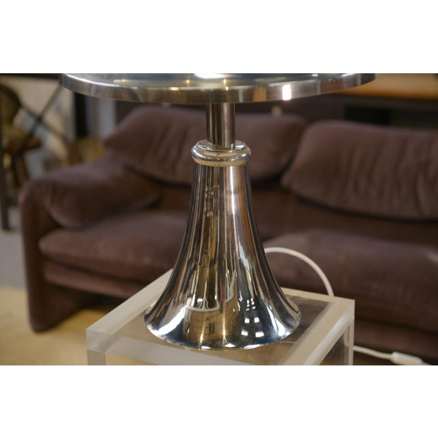 Chrome Metal Table Lamp, 1960s For Sale - Image 6 of 9
