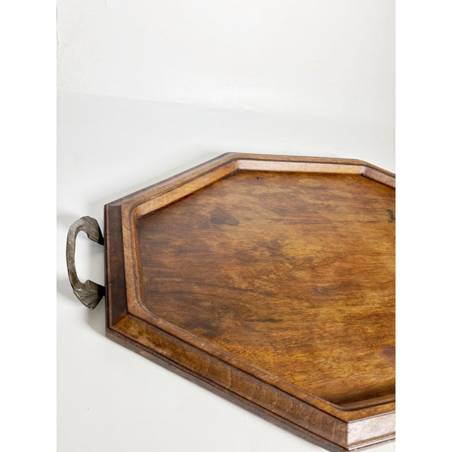 20th Century Wooden and Metal Tray, France For Sale - Image 4 of 12
