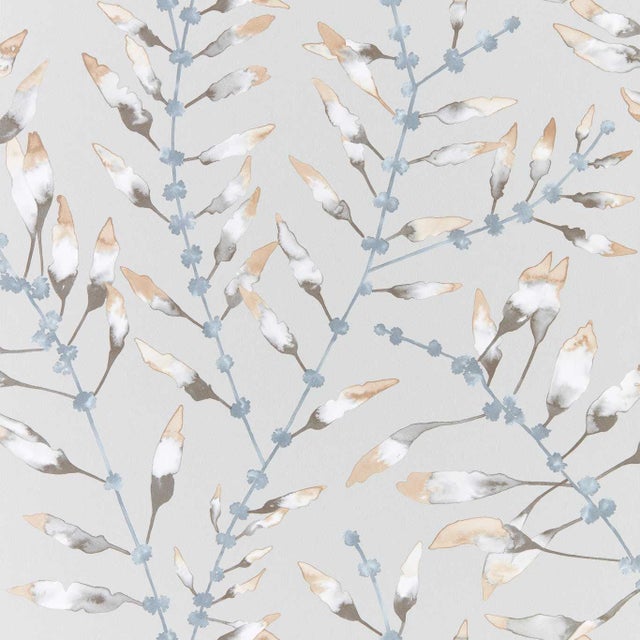 Harlequin Chaconia Wallpaper in Amber/Slate For Sale