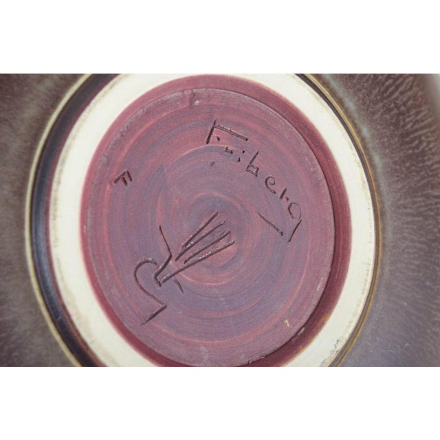 Berndt Friberg Large Stoneware Bowl in Brown Hares Fur Glaze by Berndt Friberg for Gustavberg Studio, 1964 For Sale - Image 4 of 5