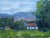 Expressionist Oil Painting, Farmhouse (Plein Air Landscape) For Sale