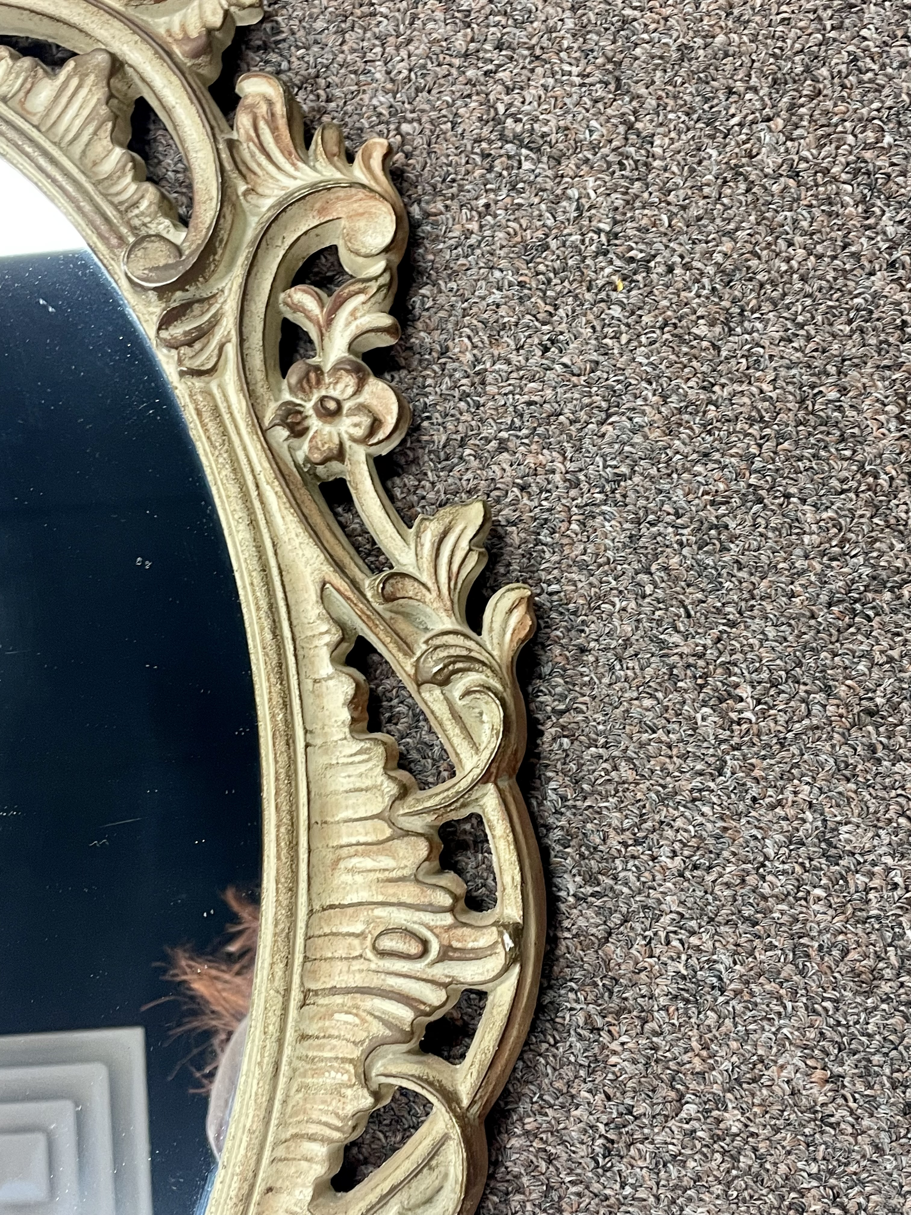 1950s Turner Manufacturing Co. Baroque Fashion Plate Wall Mirror