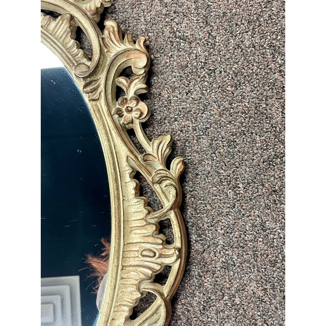 1950s Turner Manufacturing Co. Baroque Fashion Plate Wall Mirror For Sale - Image 9 of 11