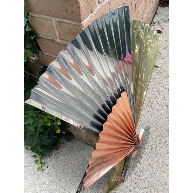 Curtis Jere Tri Color Fan Wall Sculpture Chairish