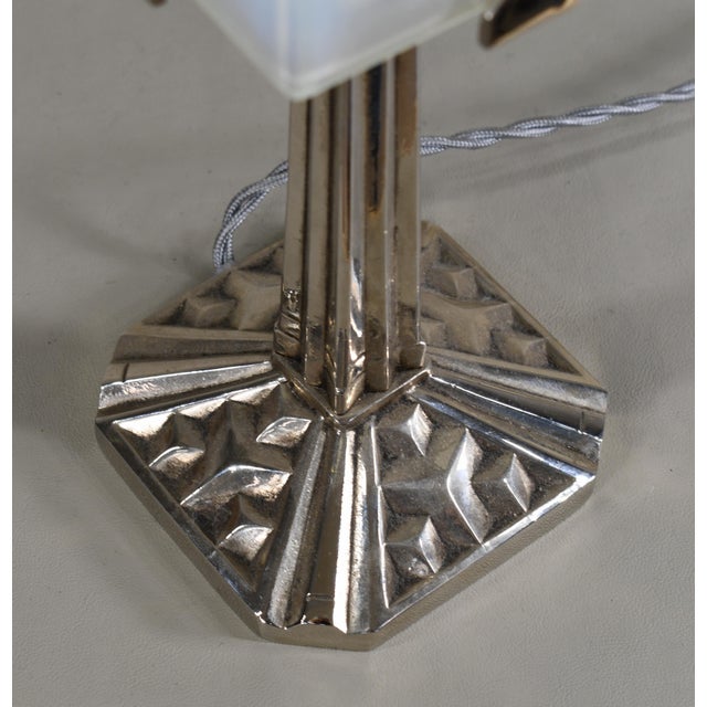 1930s French Art Deco Lamp by Simonet & Dieupart France For Sale - Image 9 of 14