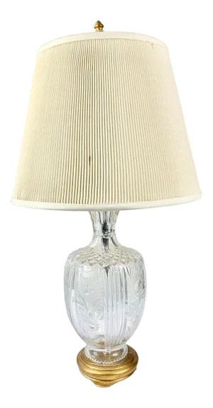 Vintage Cut Crystal Table Lamp