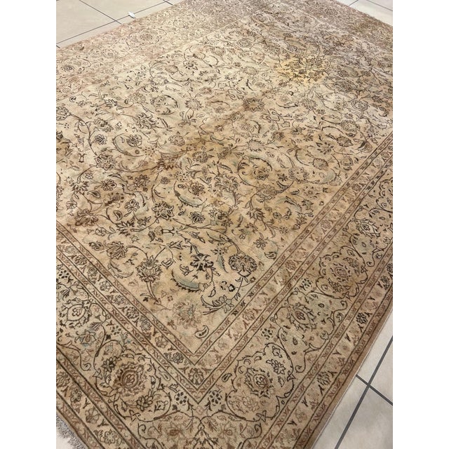 Wool pile genuine hand made very fine signed Persian Kashan carpet- Shah Abbas design.