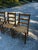 1970s Collection of Short Wooden Ladder Back Chairs- Set of 3 For Sale - Image 11 of 11