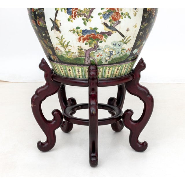 Chinese Famille Noir Porcelain Fish Bowls, Pair For Sale In New York - Image 6 of 16