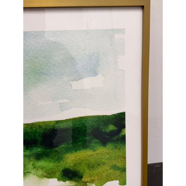 Renee Anne "Meet Me There Study 2" Abstract Landscape Watercolor Print For Sale - Image 10 of 12