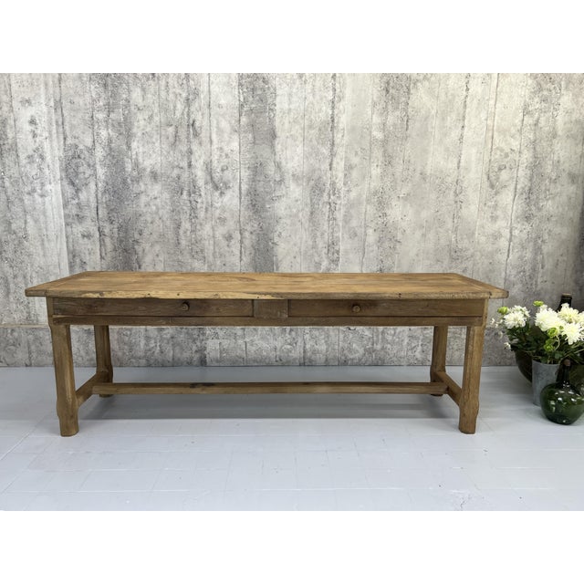 French Burgundy Region Refectory Farmhouse Dining Table, 1940s For Sale - Image 10 of 10