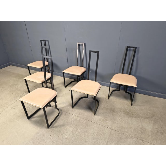 Postmodern Dining Chairs by Gastone Rinaldi for Thema, Italy, 1980s, Set of 6 For Sale - Image 9 of 15