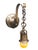 Hammered Exposed Bulb Arts and Crafts Wall Sconce in Patinated Bronze For Sale In Los Angeles - Image 6 of 9
