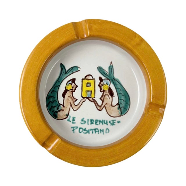 Vintage Le Sirenuse Hotel Positano Italy Ceramic Ashtray Catchall Dish For Sale In Washington DC - Image 6 of 9