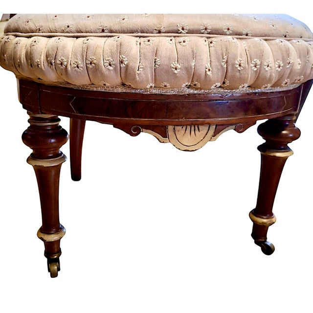 Antique “His” & “Hers” American Neo-Grec Upholstered Chair Set For Sale - Image 11 of 15