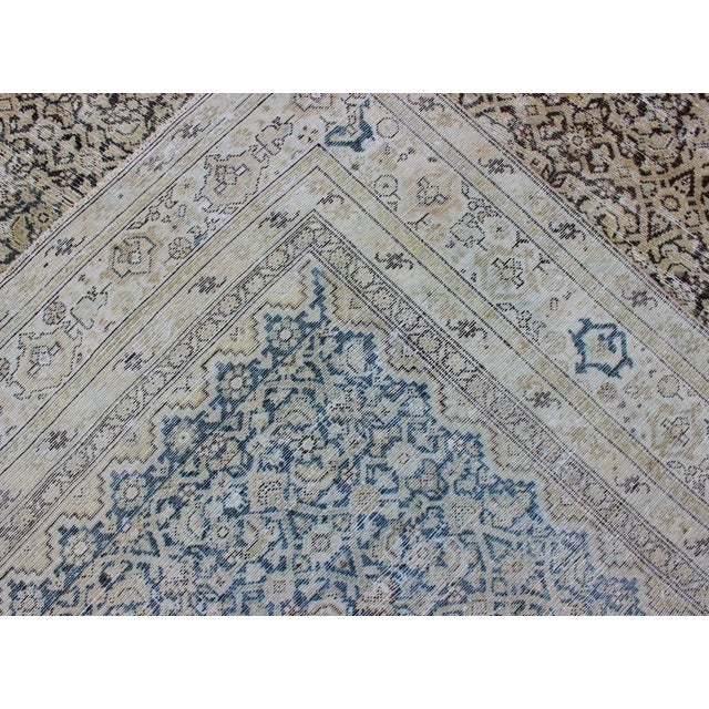Large Gallery Persian Malayer Runner With Herati Design in Gray and Earth Tones 7'6 X 13'2 For Sale - Image 16 of 16