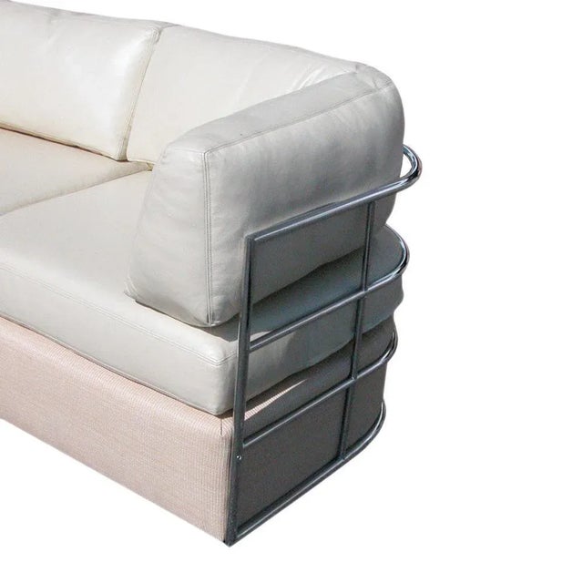 Mid-Century Modern Vintage Mid-Century Chrome Pas De Urbino Style Three-Piece Sectional For Sale - Image 3 of 8