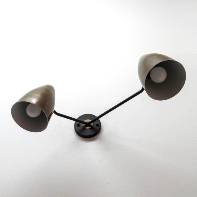 Double Arm Brass Wall Lights 'L3g' Chairish