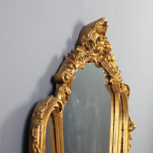 Carved and Gilded Style Mirror For Sale - Image 5 of 11