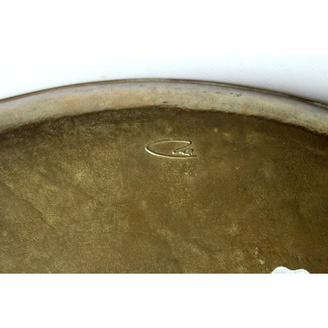 Gold Solid Brass Design Serving Tray by Collini/Austria Handmade and Marked Vintage For Sale - Image 8 of 8
