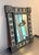 1940s-50s Mexican punched tin & hand-painted tile wall mirror. Excellent condition. Measures 17" x 13" including frame.