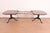 Brown Drexel Heritage Georgian Banded Flame Mahogany Double Pedestal Extension Dining Table, Newly Refinished For Sale - Image 8 of 12
