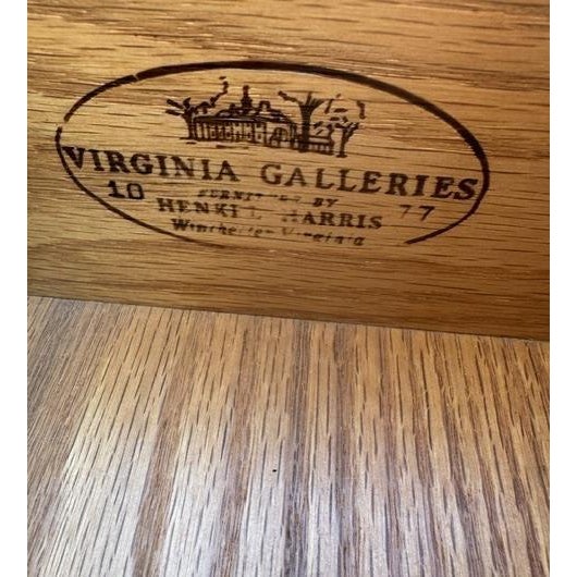 Late 20th Century Henkel Harris Solid Black Cherry 10 Drawer Double Dresser With Mirror For Sale - Image 10 of 11