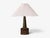 Mid-Century Modern 1960s Mid-Century Modern Pm Keramik, Tall Table Lamp, Green and Brown Carved Ceramic For Sale - Image 3 of 11