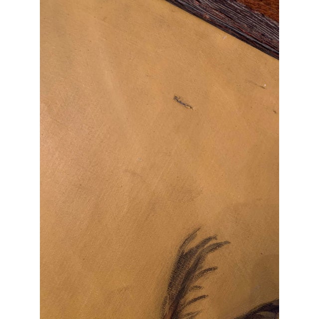 Coastal 1970s Island Scene Acrylic Painting on Canvas, Framed For Sale - Image 3 of 8