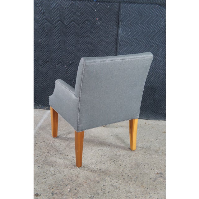 4 Ralph Lauren Traditional Ash Grey Lauren Studio Modern Dining Game Arm Chairs For Sale - Image 10 of 11