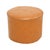 Cool vintage round pouf in patchwork style, made from a wooden base and upholstered in high-quality marbled light brown or...