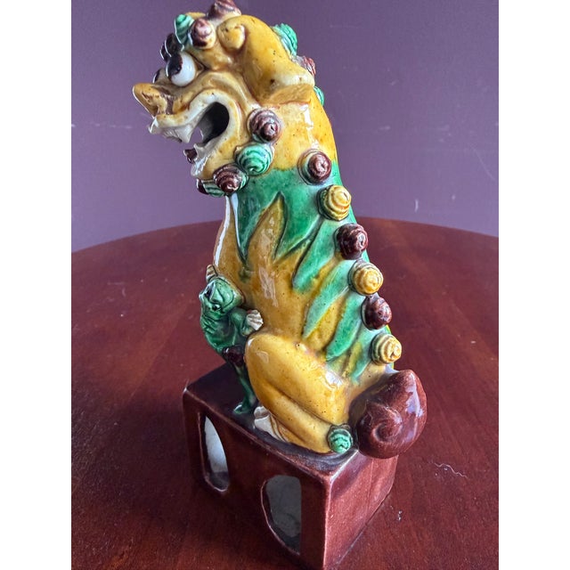 Chinese Vintage Foo Dog. Female. For Sale In Chicago - Image 6 of 12