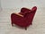 Danish Armchair in Cherry-Red Furniture Velour, 1960s For Sale - Image 15 of 18