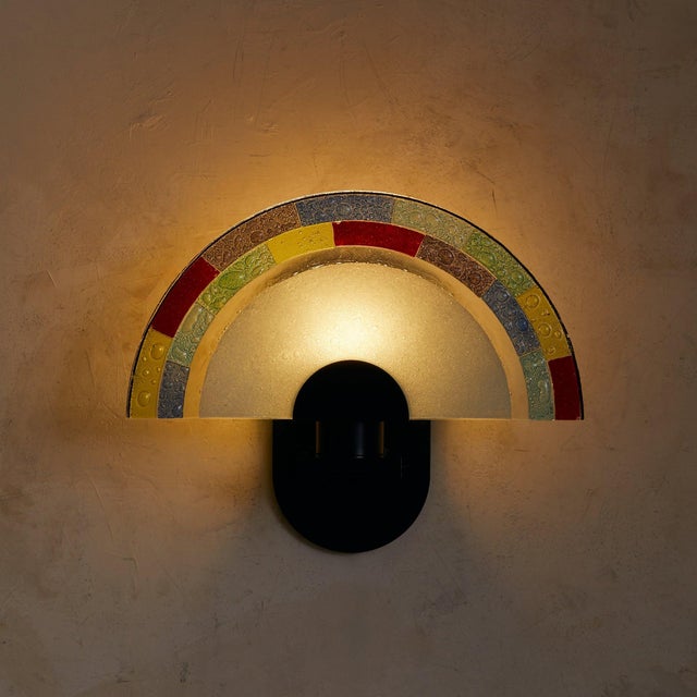 Late 20th Century Italian Postmodern Murano Glass Wall Sconce by Zonca - a Pair For Sale - Image 4 of 6