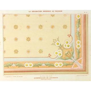 Antique French Interior Decoration Print, C. 1890 For Sale