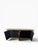 Black 1970s Rare Mastercraft Brass Shield Pull Credenza — Racetrack Form For Sale - Image 8 of 18