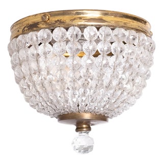 Miniature Crystal Glass Pendant Lamp, France, 1950 For Sale