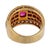 Vintage Ruby Diamond 14k Yellow Gold Ring, Size 4.75 For Sale In Los Angeles - Image 6 of 6