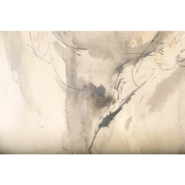 1957 Mid-Century Modernist Figurative Mixed Media Drawing by Alexander Brooks a.b. Jackson For Sale - Image 9 of 10