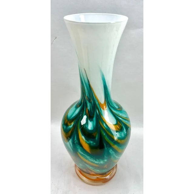 Vintage Space Age Multiple Colors Opaline Florence Vase, 1958 For Sale - Image 6 of 10