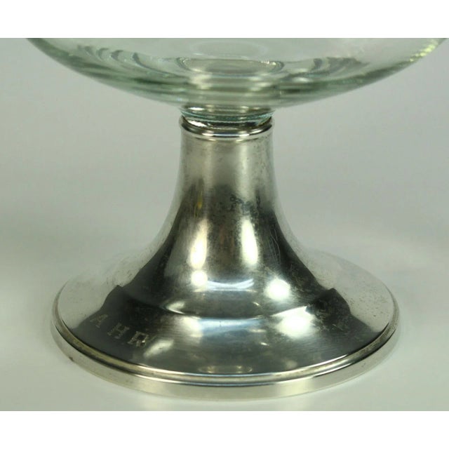 Newport Gorham Sterling Silver & Clear Glass Sauce Boat Goblet Beaker For Sale In Houston - Image 6 of 11