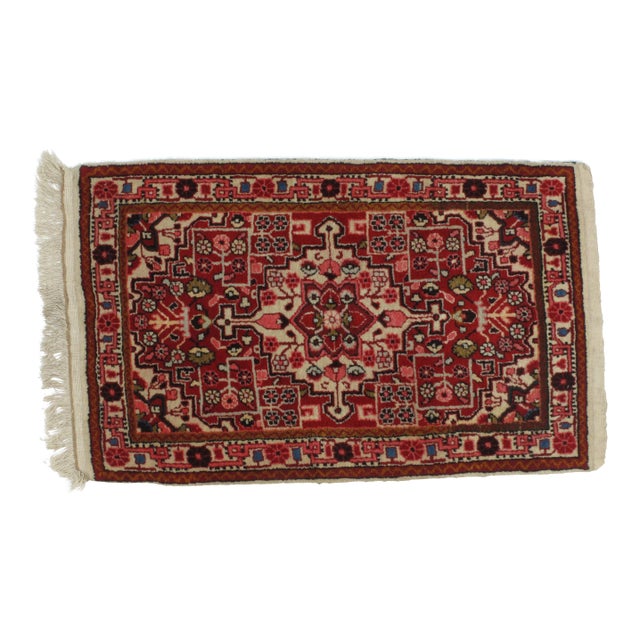 1930's Vintage Persian Sarouk Rug- 2′ × 3′2″ For Sale